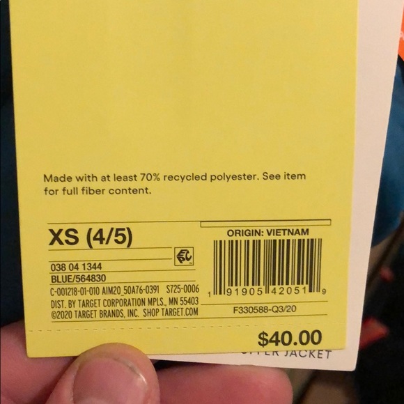 All in motion Kids Puffer Jckt, Sz XS (4/5), Blue - Picture 8 of 13